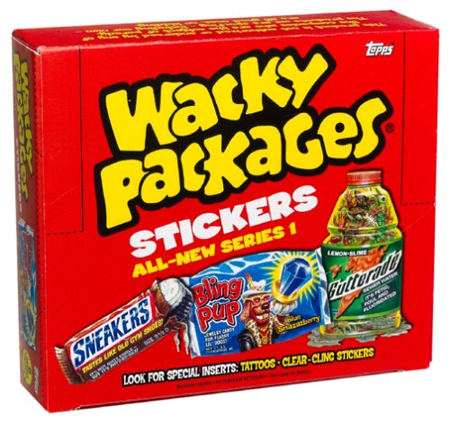 Topps Wacky Packages Series 1 Trading Card Stickers Box 24 Packs Per Box