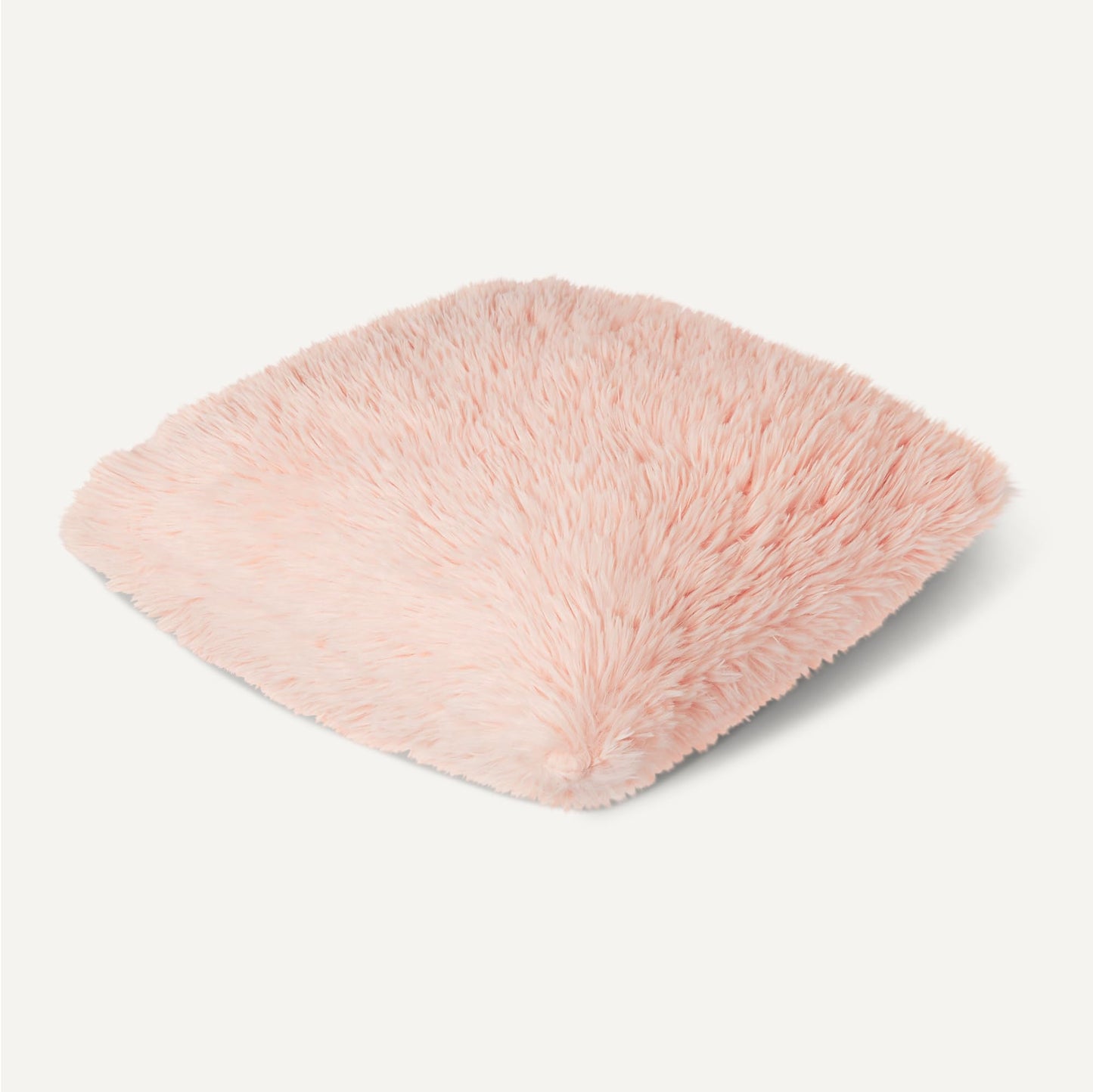 Amazon Basics Kids Plush Square Pillow, Soft Pink Room Décor, Ideal for Decor, Play, or Nap Time