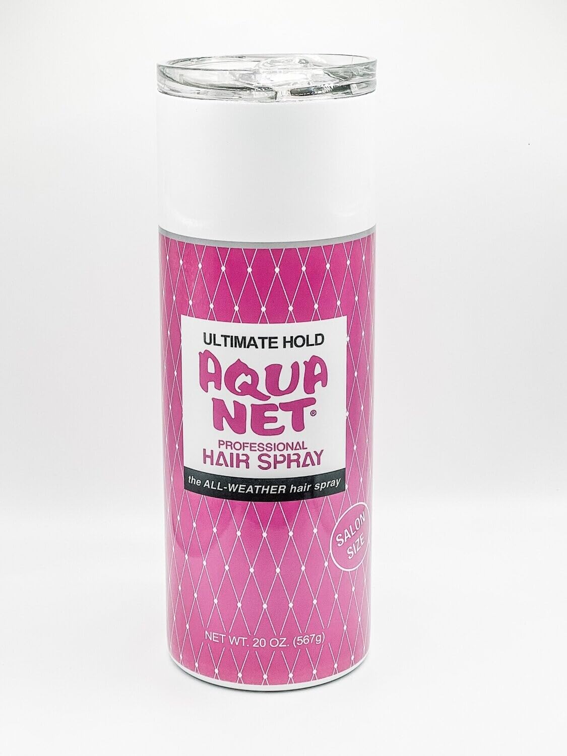 Pink Aqua Net - 20oz Stainless Steel Tumbler, 80's Hair Nostalgia, Unique Gift for Her, Christmas, Hairstylist, Secret Santa