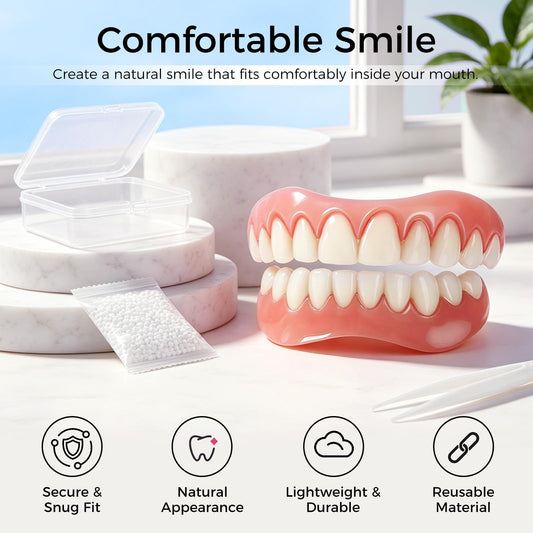 Upper & Lower Dentures, Moldable Kit