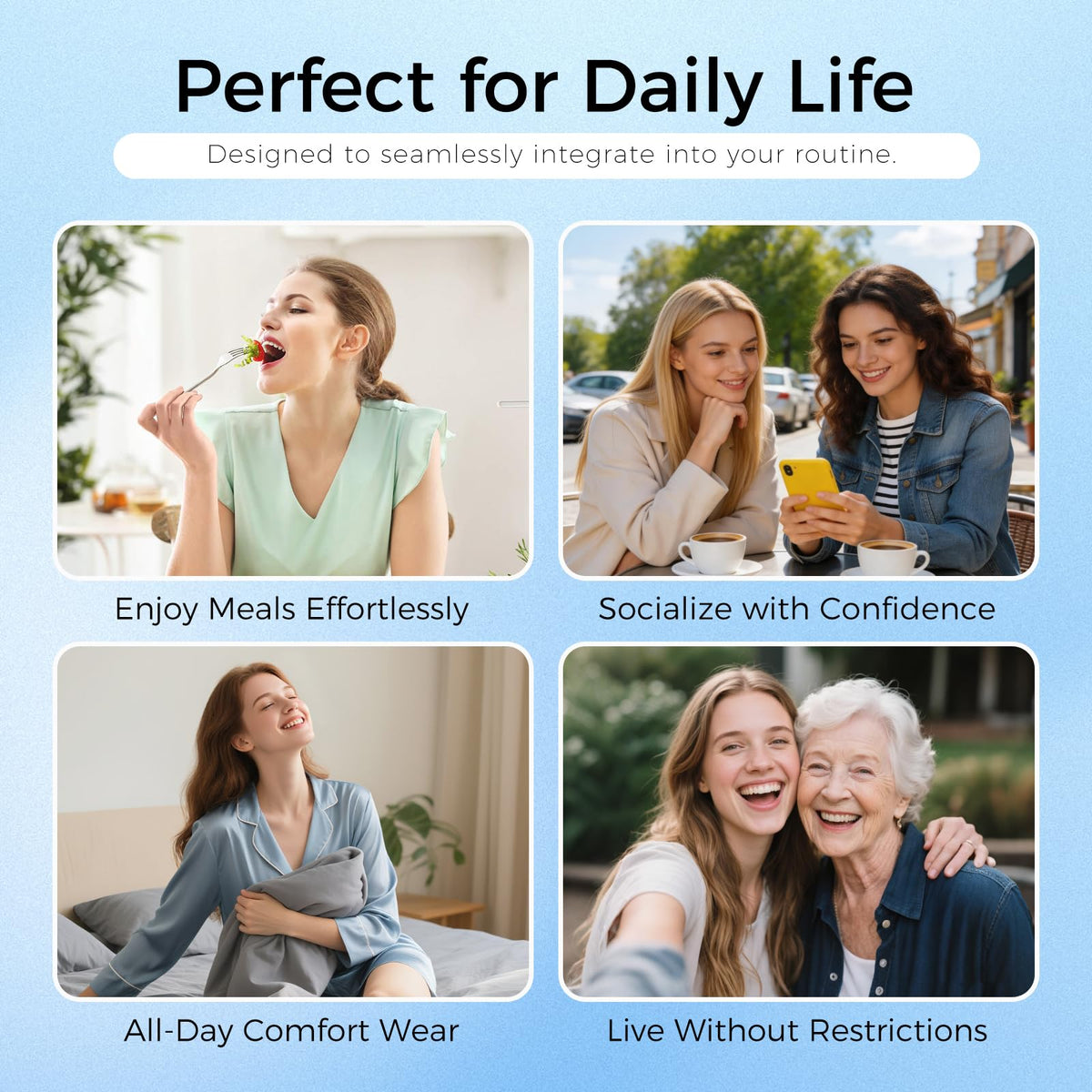 Upper & Lower Dentures, Moldable Kit