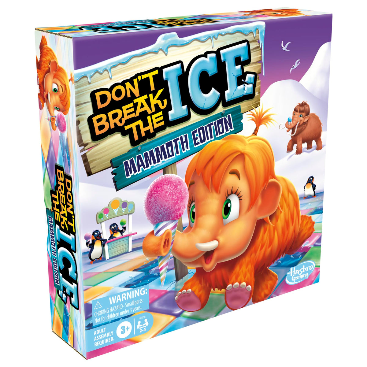 Hasbro Gaming Don’t Break The Ice Mammoth Edition Board Game | Ages 3 and Up | 2 to 4 Players | Preschool and Kids Games (Amazon Exclusive)