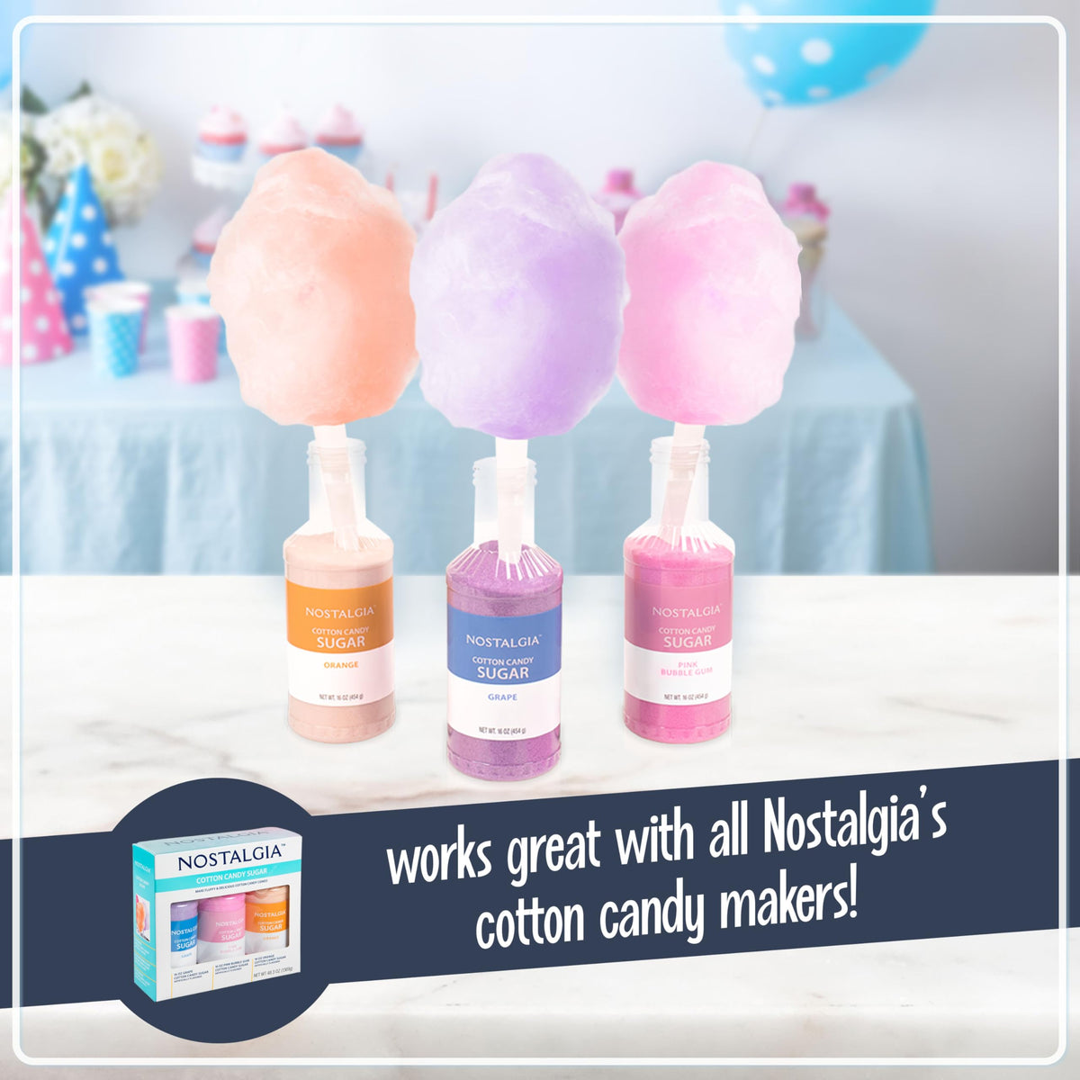 Nostalgia Cotton Candy Machine - Retro Cotton Candy Machine for Kids with 2 Reusable Cones, 1 Sugar Scoop, and 1 Extractor Head – Red