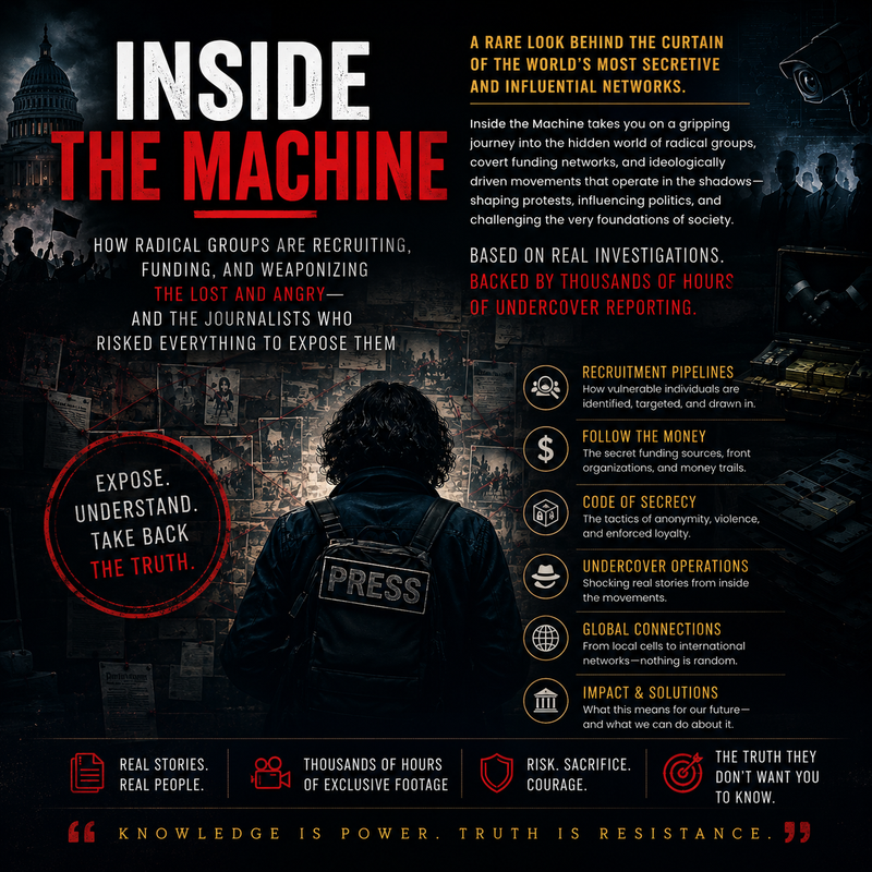 Inside the Machine – How Radical Groups Recruit, Fund & Weaponize Anger, and the Journalists Who Exposed Them