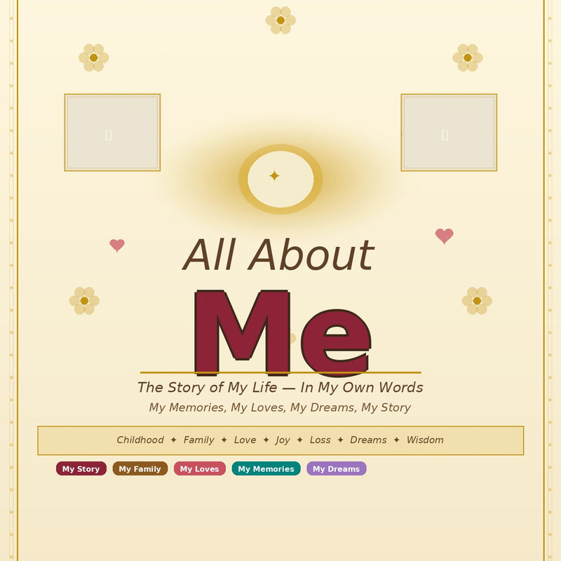 All About Me Book – Create Your Personal Story, Memories & Self-Discovery Journal
