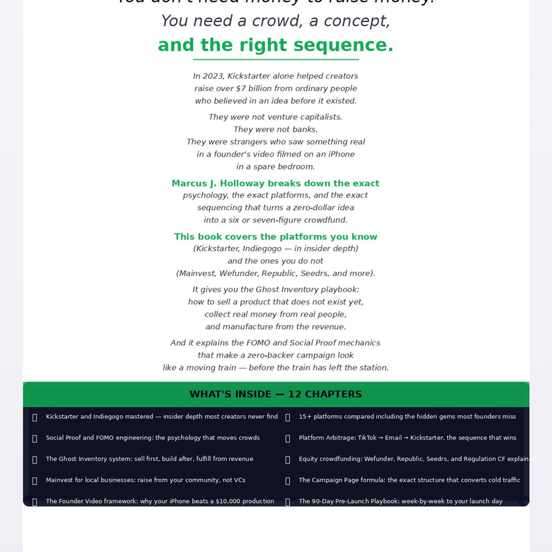Crowdfund to Millions – The Complete Guide to Launching & Scaling Successful Crowdfunding Campaigns