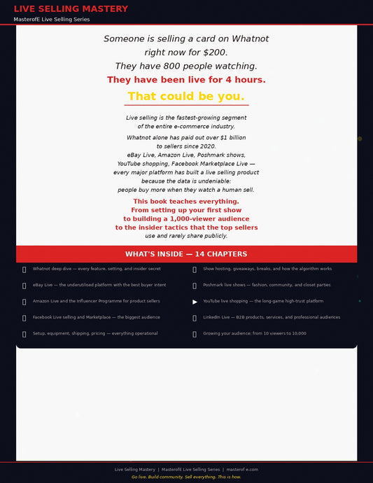 Live Streaming Selling Mastery – Turn Live Videos into High-Converting Sales Machines
