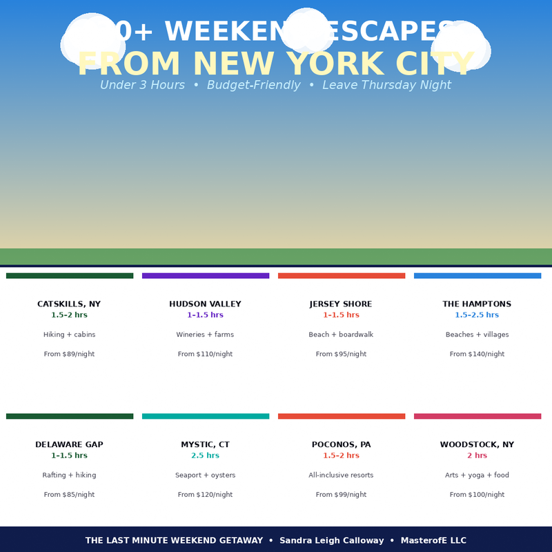 The Last Minute Weekend Getaway – A Guide to Spontaneous Travel, Cheap Trips & Stress-Free Planning