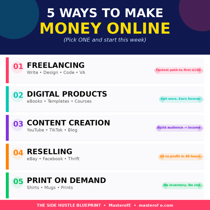 Side Hustle – Start, Build & Grow Extra Income Streams in Your Spare Time