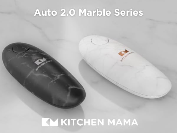 Kitchen Mama Auto 2.0 Electric Can Opener, Cordless, Marble Black