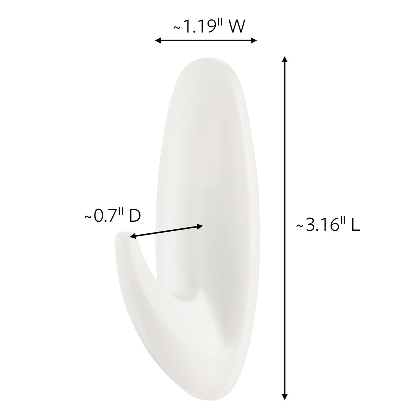 Command Medium Designer Hooks, 2 Hooks, 4 Strips