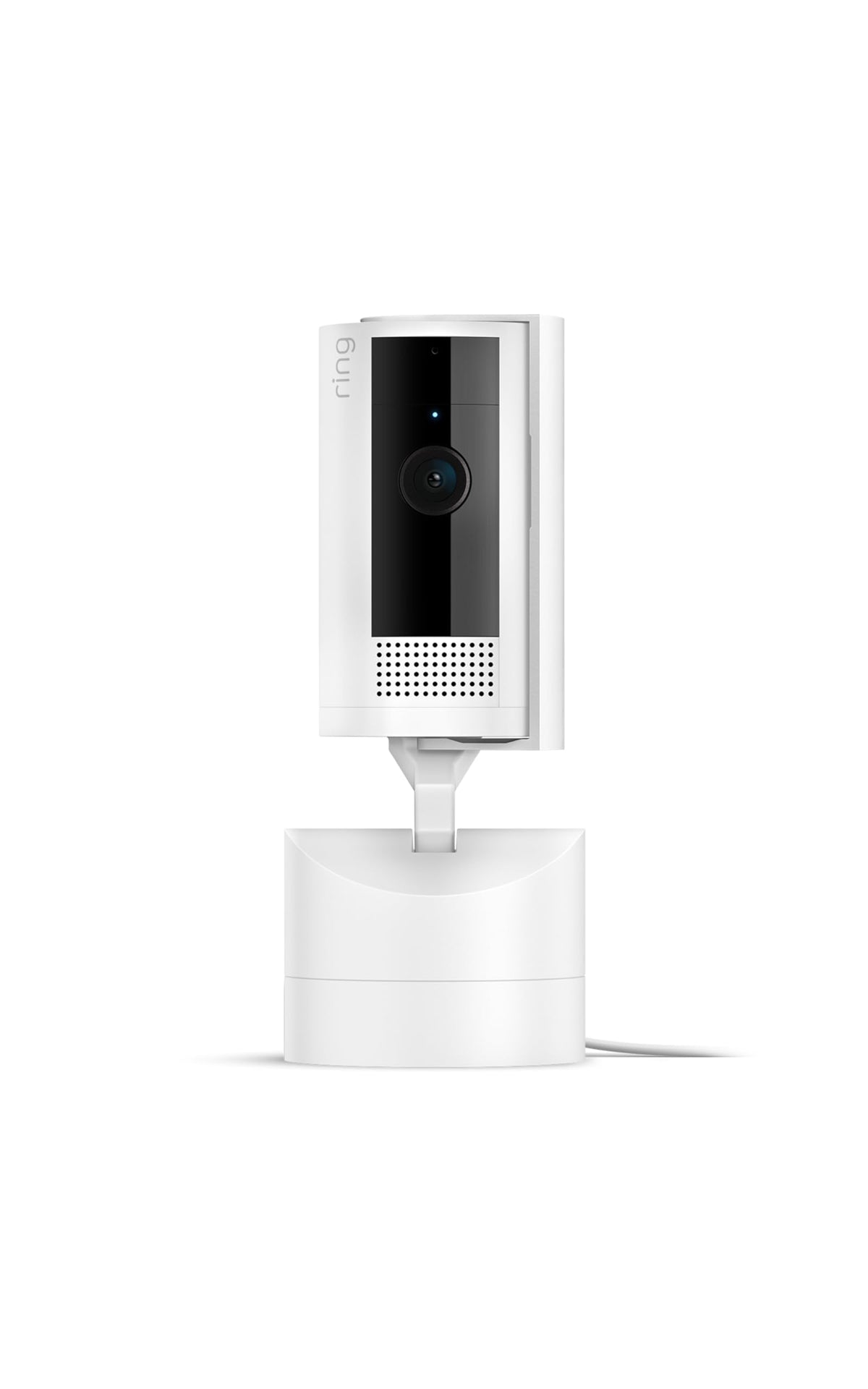 Ring Pan-Tilt Indoor Cam (newest model) — See all around your home or business with 360° pan coverage, HD video, plus Two-Way Talk (2024 release), White