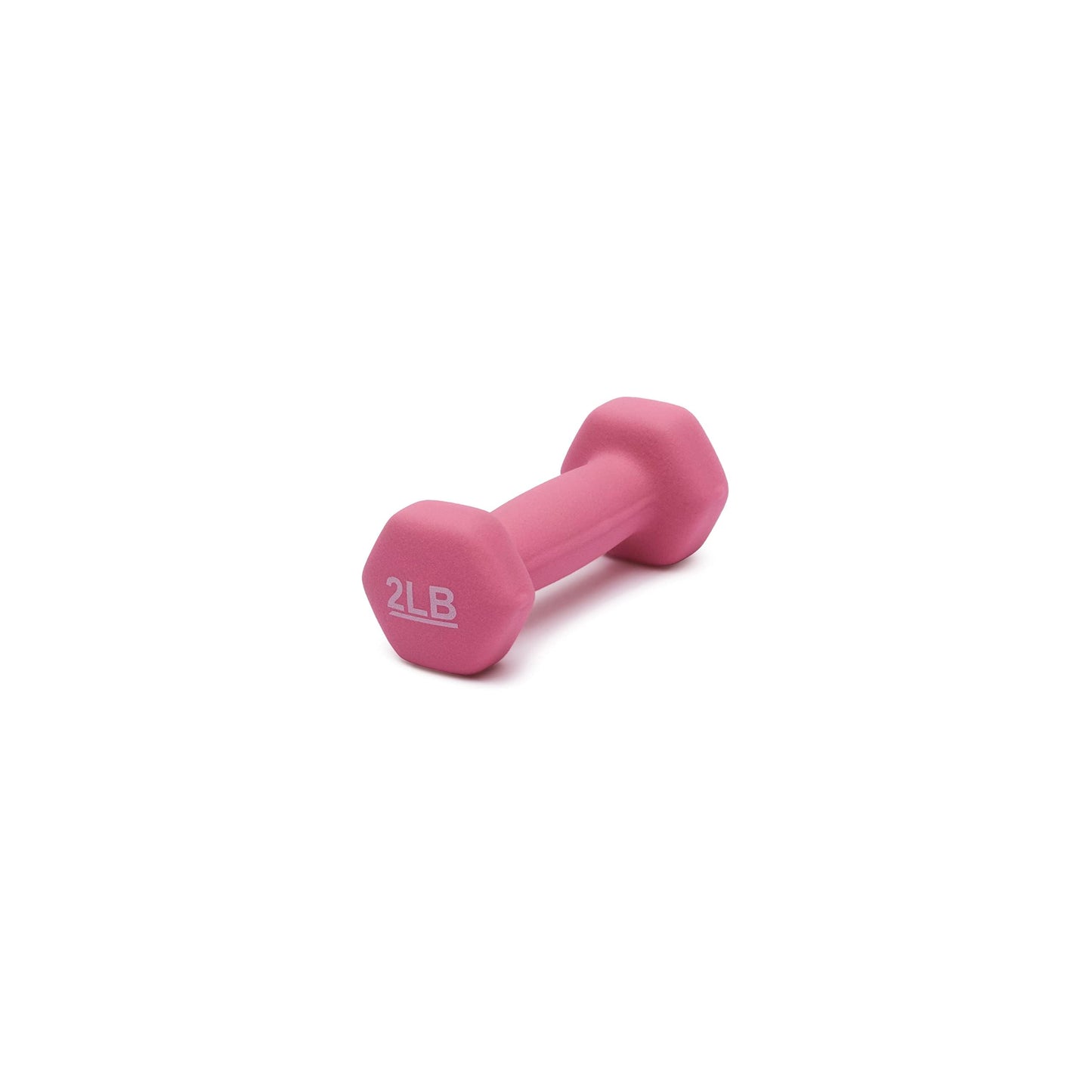 Amazon Basics Neoprene Dumbbell Hand Weights for Workout and Exercise, 2 Pounds, Pink, Pair