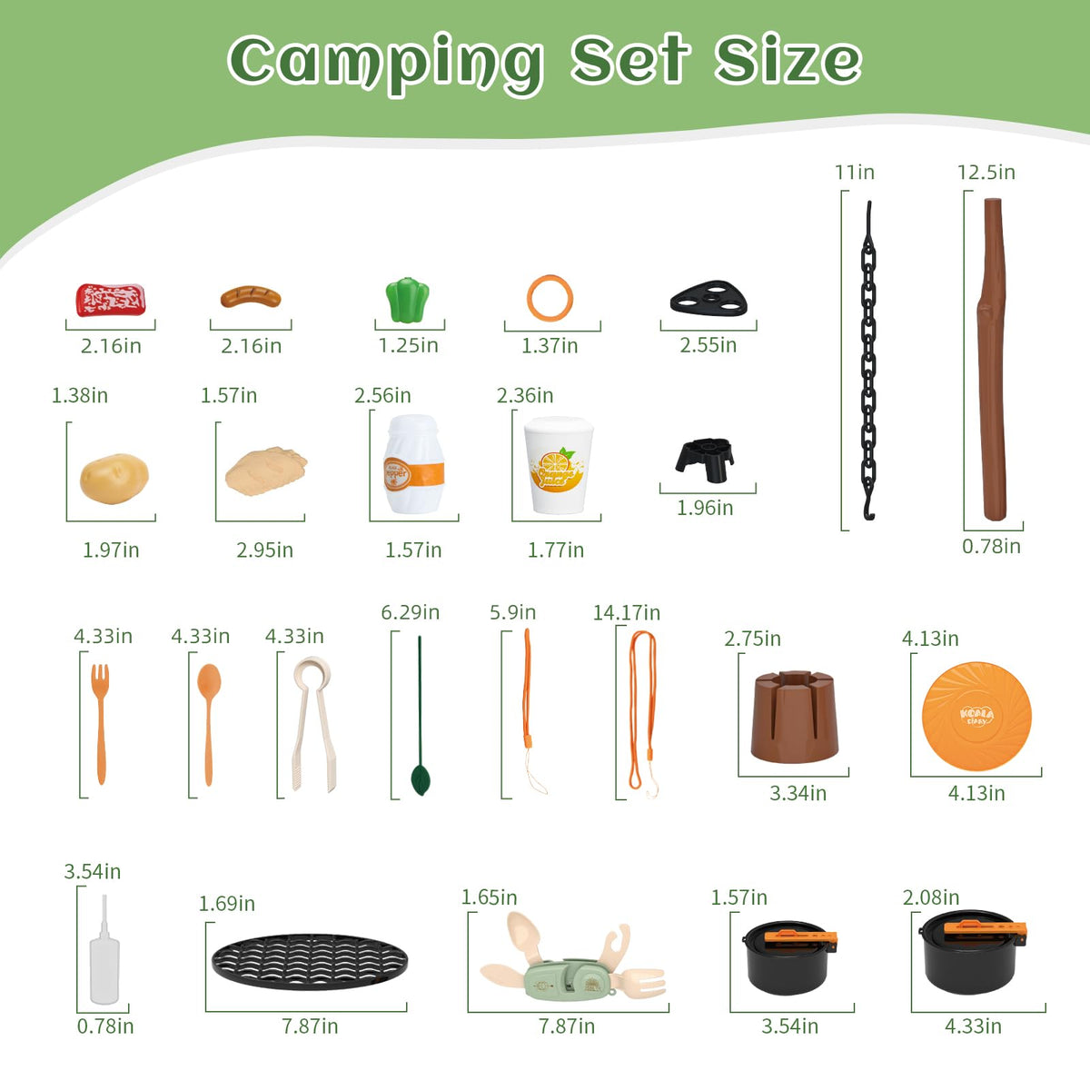 KOALA DIARY Kids Camping Toy Set, for Ages 3+