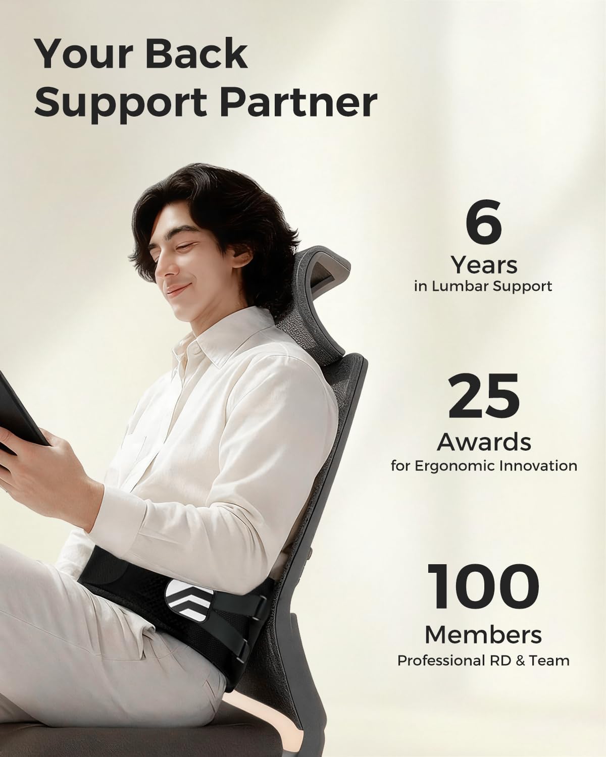 Duoorra Back Brace for Men & Women Lower Back Pain Relief, Sciatica Pain Relief, Herniated Disc, Scoliosis-Breathable Back Support Brace with 26° Ergonomic Bionic Curve Support Stays