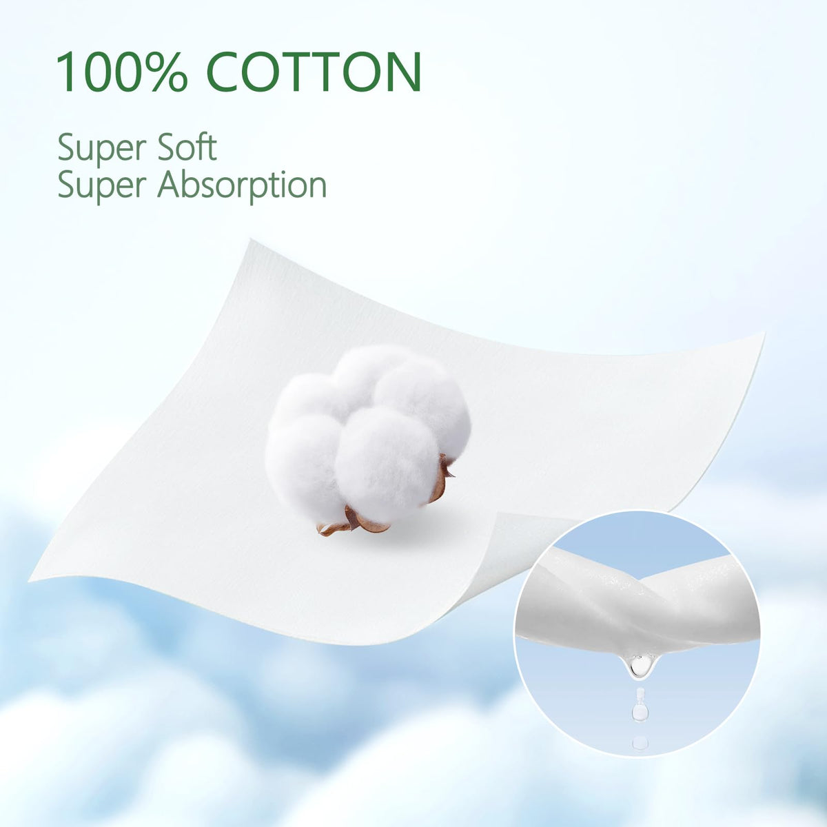Dorahoney 100% Cotton Travel Wipes for Sensitive Skin, 99% Purified Water Hypoallergenic Mini Wet Wipes, Unscented Pocket Wipes Travel Essentials, 56 Count (8 Packs of 7)