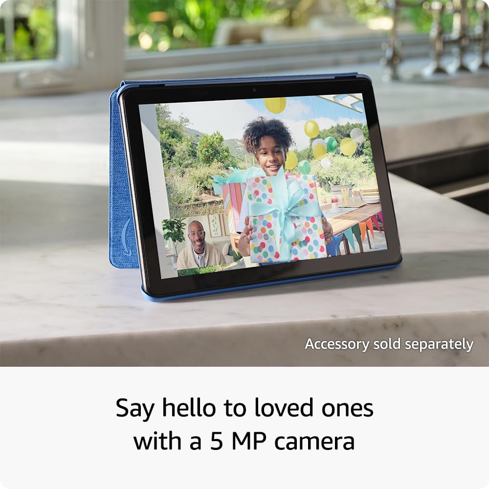 Amazon Fire HD 10 tablet, built for relaxation, 10.1" vibrant Full HD screen, octa-core processor, 4 GB RAM, 32 GB, Black
