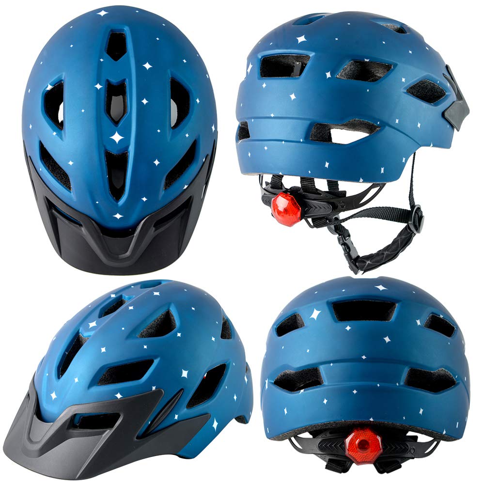 Bavilk Kids Bike Helmet with LED Light for Youth Teen Toddler Boys Girls