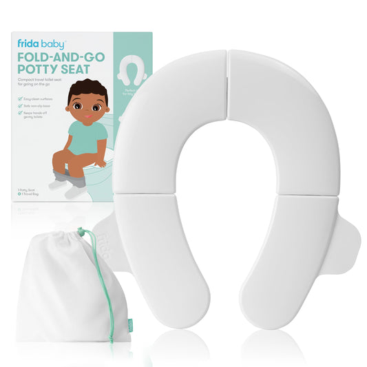 Frida Fold-and-Go Portable Potty Seat for Toilet, Toddlers, Free Bag