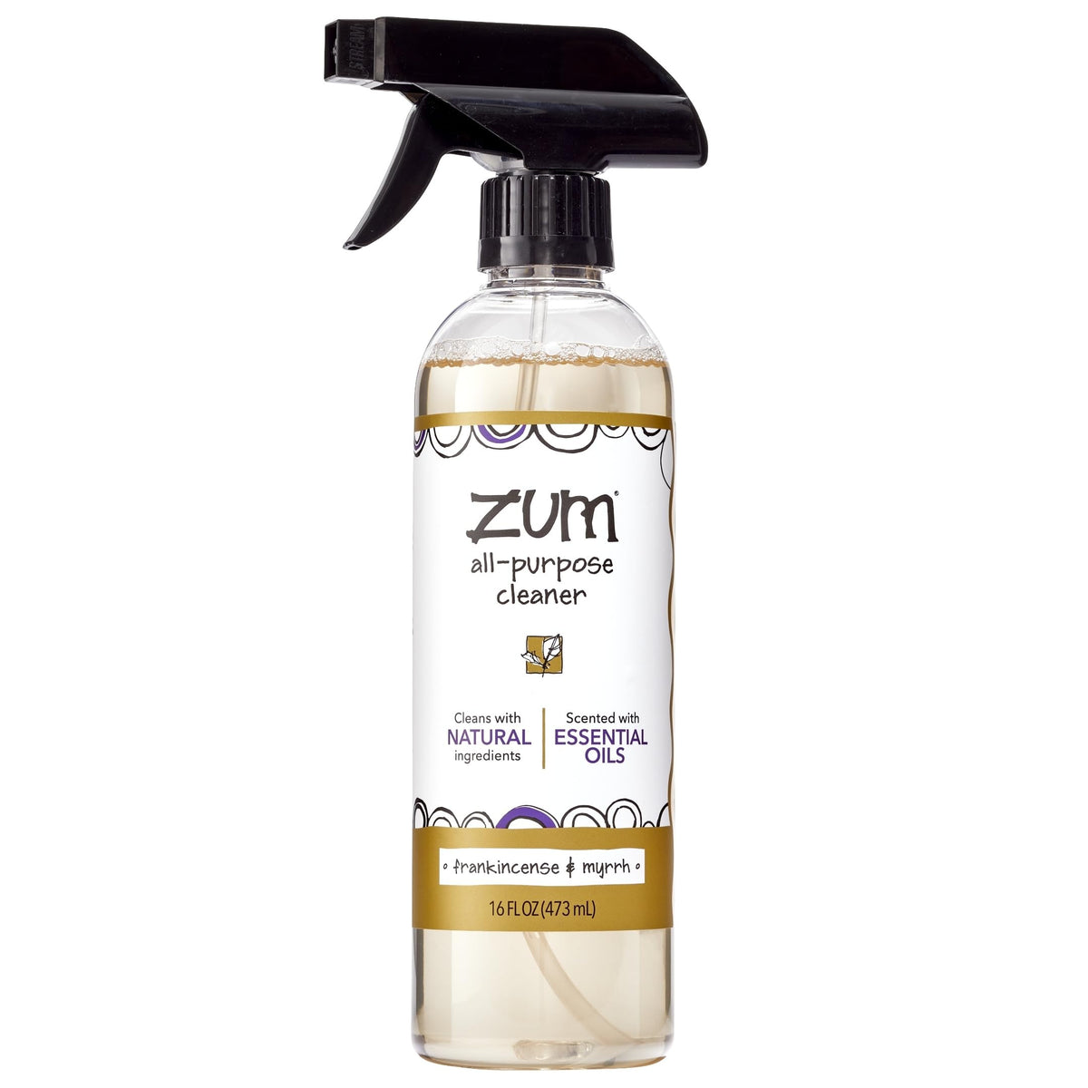Zum by Indigo Wild Laundry & Home Cleaning Bundle – Frankincense & Myrrh – Plant-Based Liquid Laundry Soap (64 fl oz, 2 Pack) + Natural All-Purpose Surface Cleaner (16 fl oz)