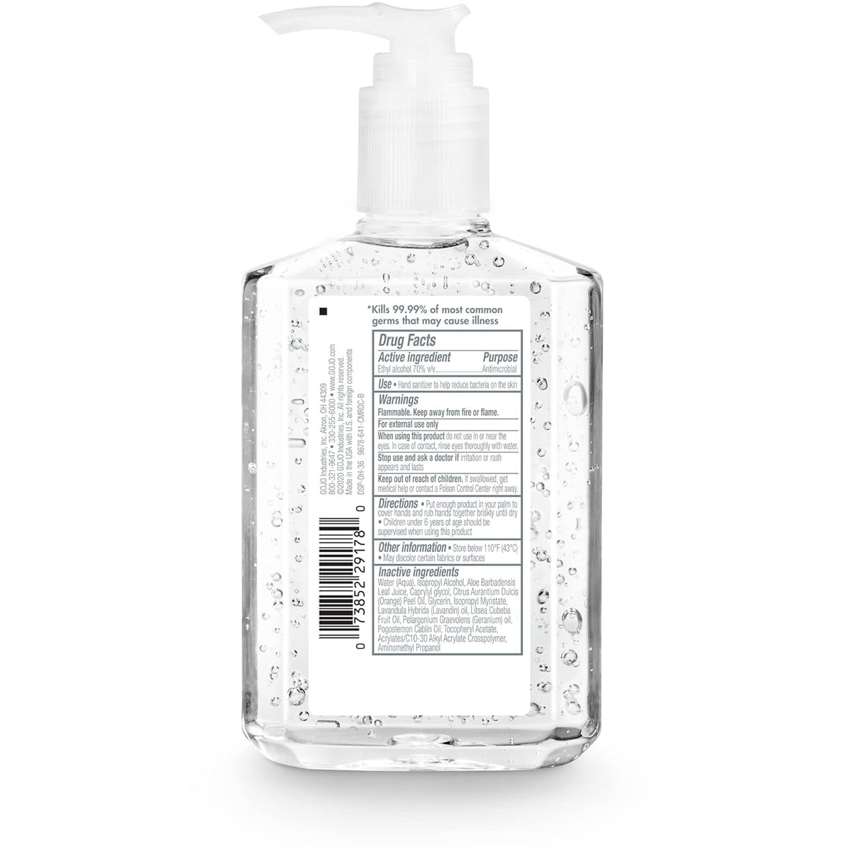 Purell Naturals Hand Sanitizer Gel, Pump Bottle 4ct x 8oz - 9626-06-ECDECO