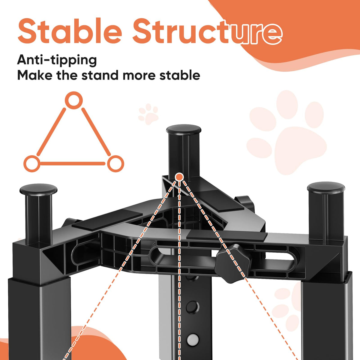 XIAZ Dog Bowl Stand Elevated Food Water Bowl Holder for Large Medium Small Sized Dog, Heights&Width Adjustable, Non-Slip, Durable, Elevated Feeding Bowl Stand for All Dogs Bowls (Stand Only)
