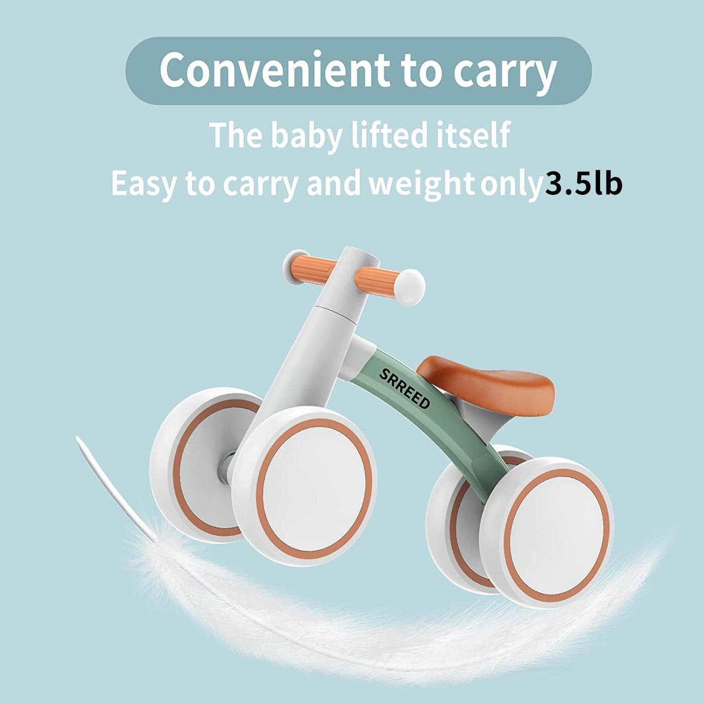 SEREED Baby Balance Bike for 1 Year Old Boy Girl, First Birthday Gift Toy