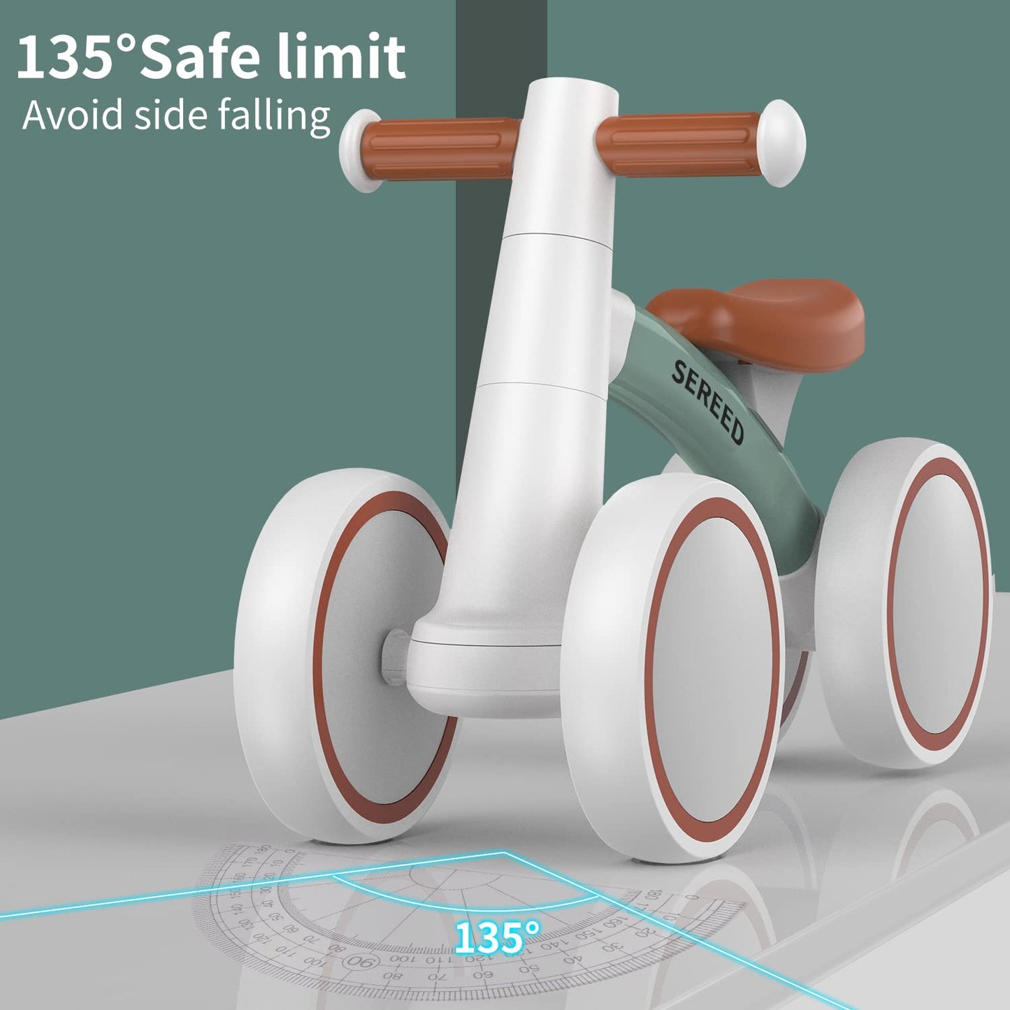 SEREED Baby Balance Bike for 1 Year Old Boy Girl, First Birthday Gift Toy