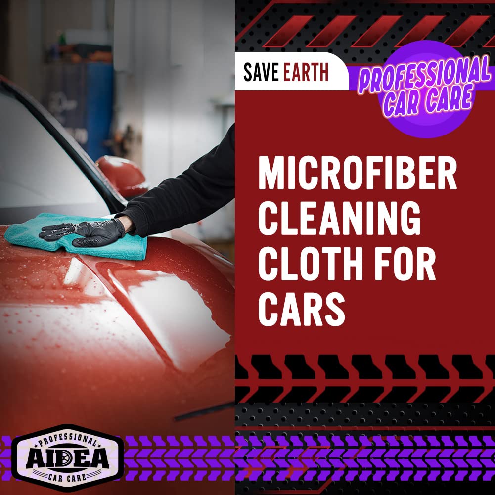 AIDEA Microfiber Cleaning Cloth 20PK, Microfiber Towels for Cars 12"×12"