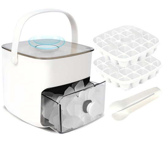 Ice Cube Tray with Lid & Bin Ice Maker Ice Trays for Freezer