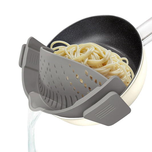 YEVIOR Clip on Strainer for All Pots Pan,Silicone Pasta Strainer
