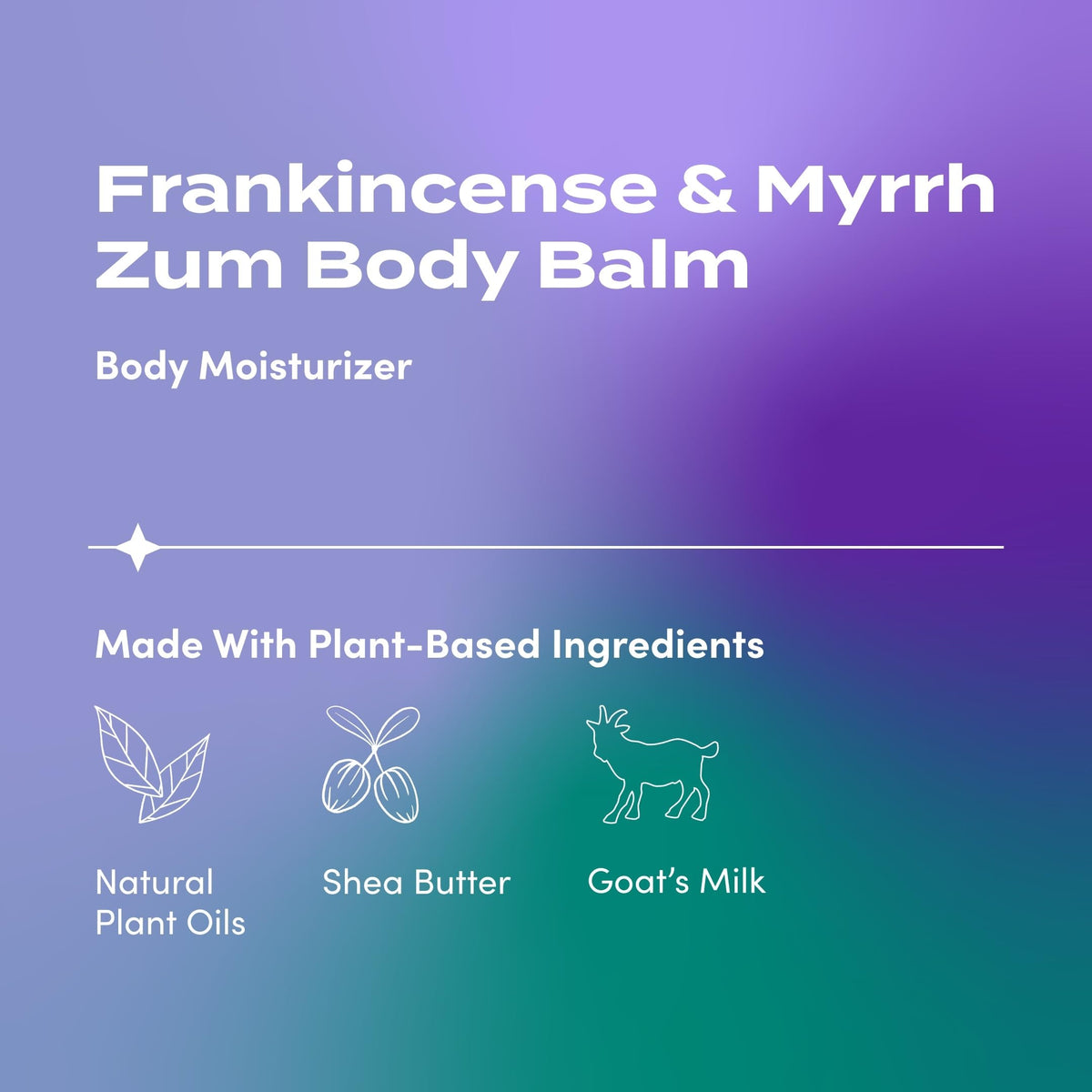Zum Body Balm Moisturizer - Frankincense & Myrrh, 2.5 oz