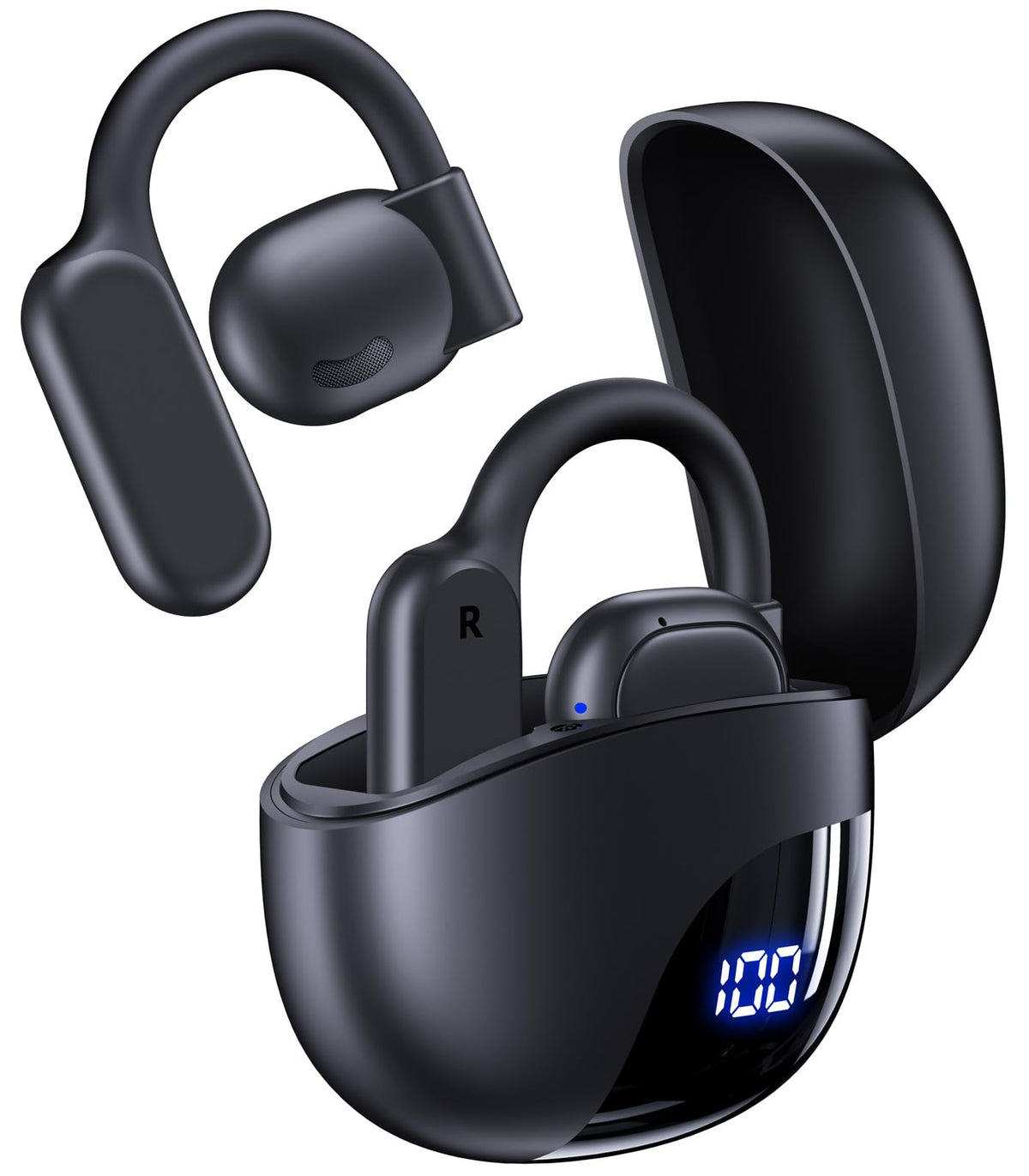 AI Translation Earbuds Real Time 164 Languages 80H Playtime Translator Ear Buds Audifonos Traductores Inglés Español Wireless Earphones Bluetooth AI Headphone for Travel Meeting Learning K08