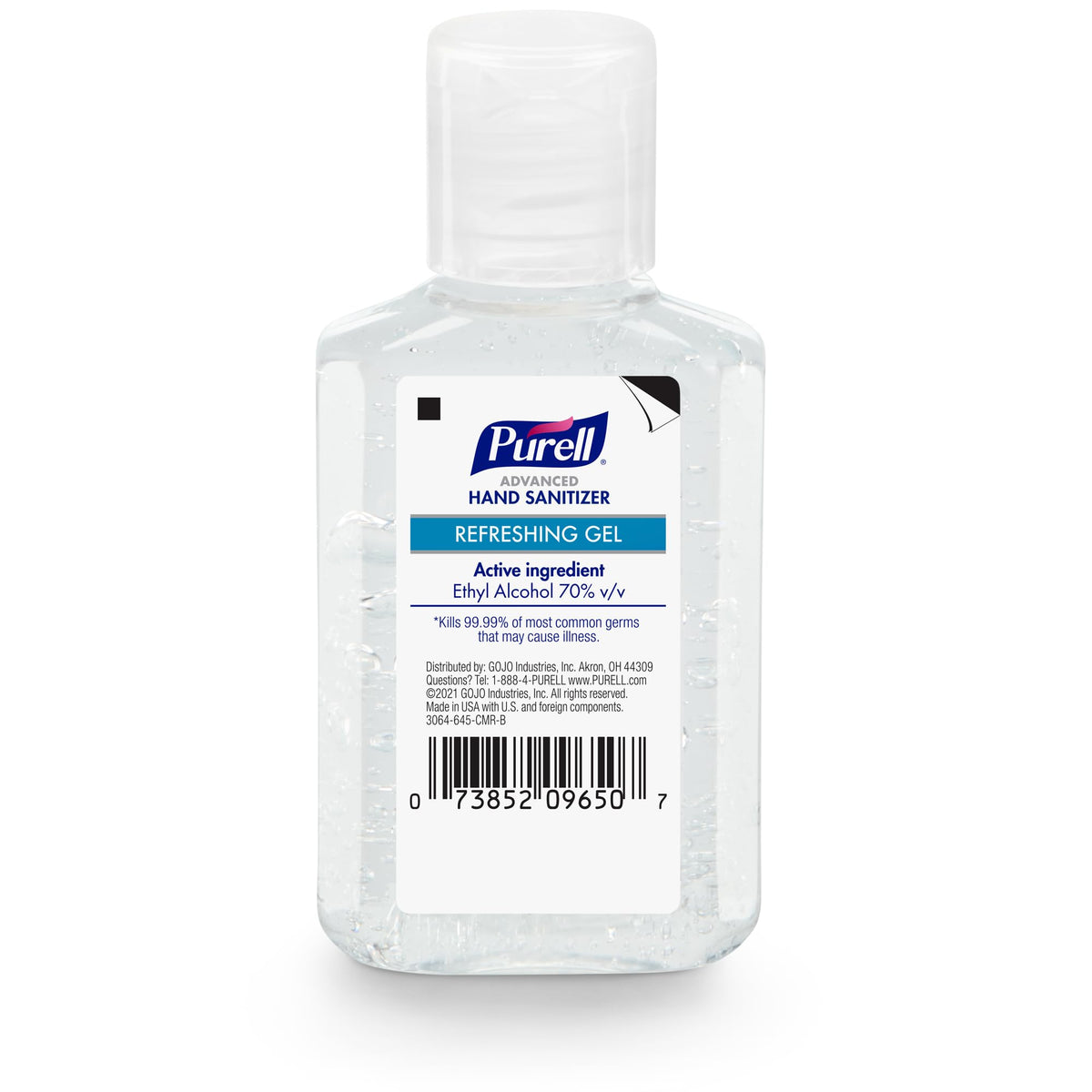 Purell Hand Sanitizer Gel Travel Size Bottle, 6ct x 2fl oz - 3155-04-EC