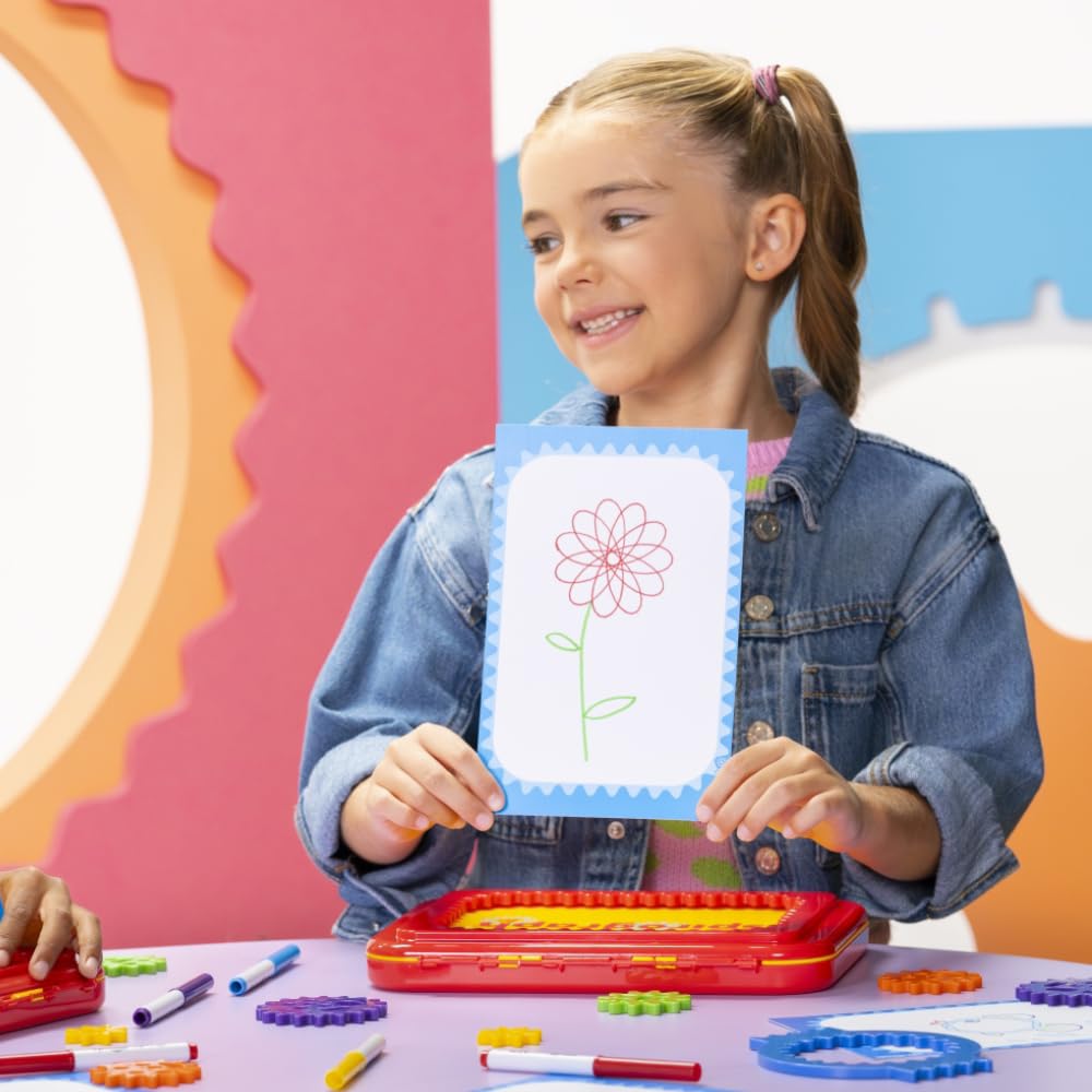 Spirograph Jr. — Jumbo Sized Gears Classic Retro Toy For Spiral Drawing Art Design Toy Kit for Smaller Hands — For Kids Ages 3 and Up