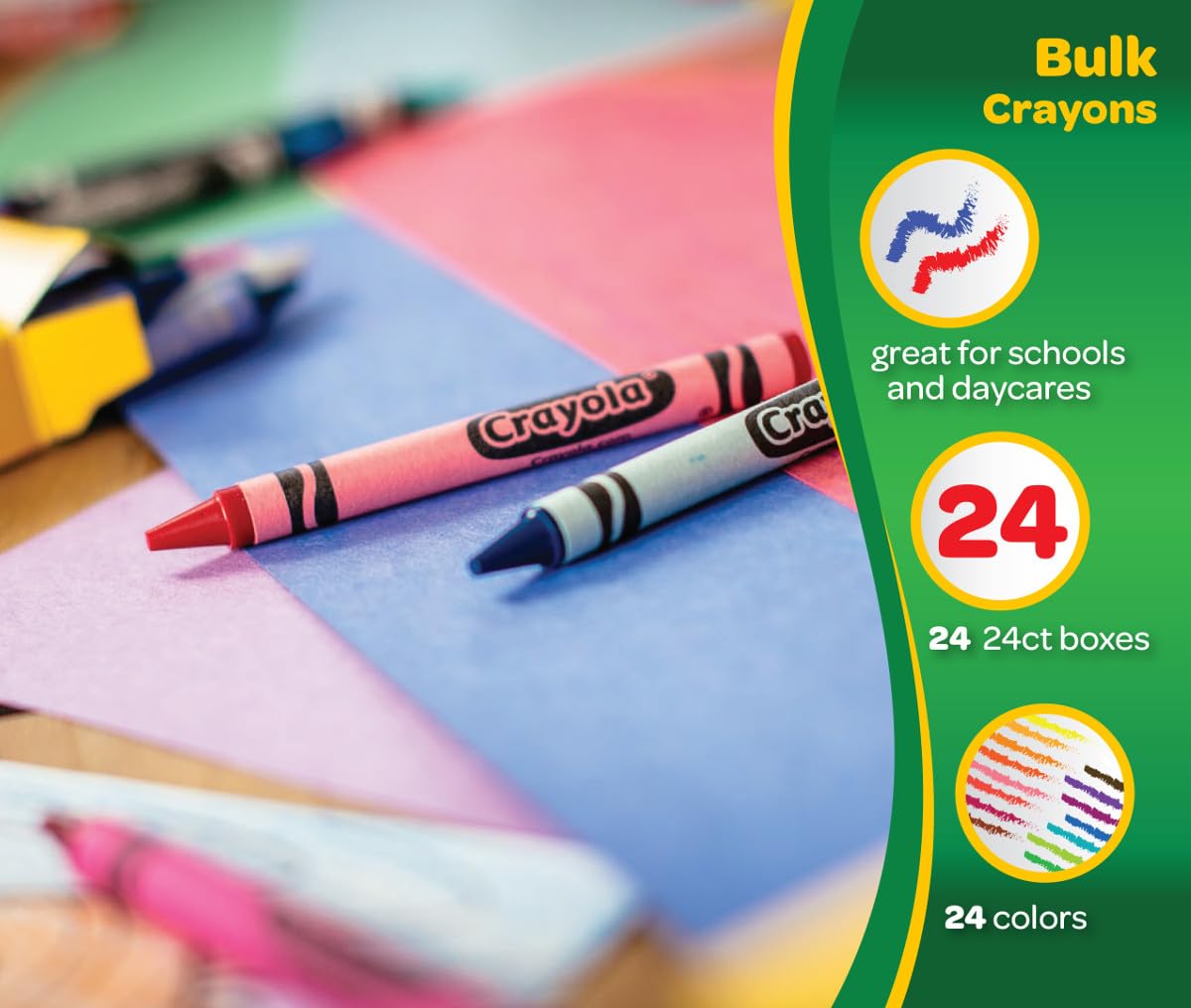 Crayola Crayons Bulk (24 Packs), Teacher Classroom Must Haves & Essentials