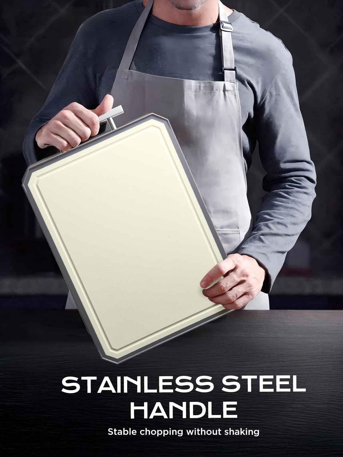 SNOWCLAD Stainless Steel Cutting Board,Non Toxic chopping for kitchen