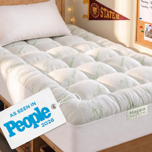Niagara Sleep Solution Twin XL Ultra Soft Mattress Topper—Back Pain Relief