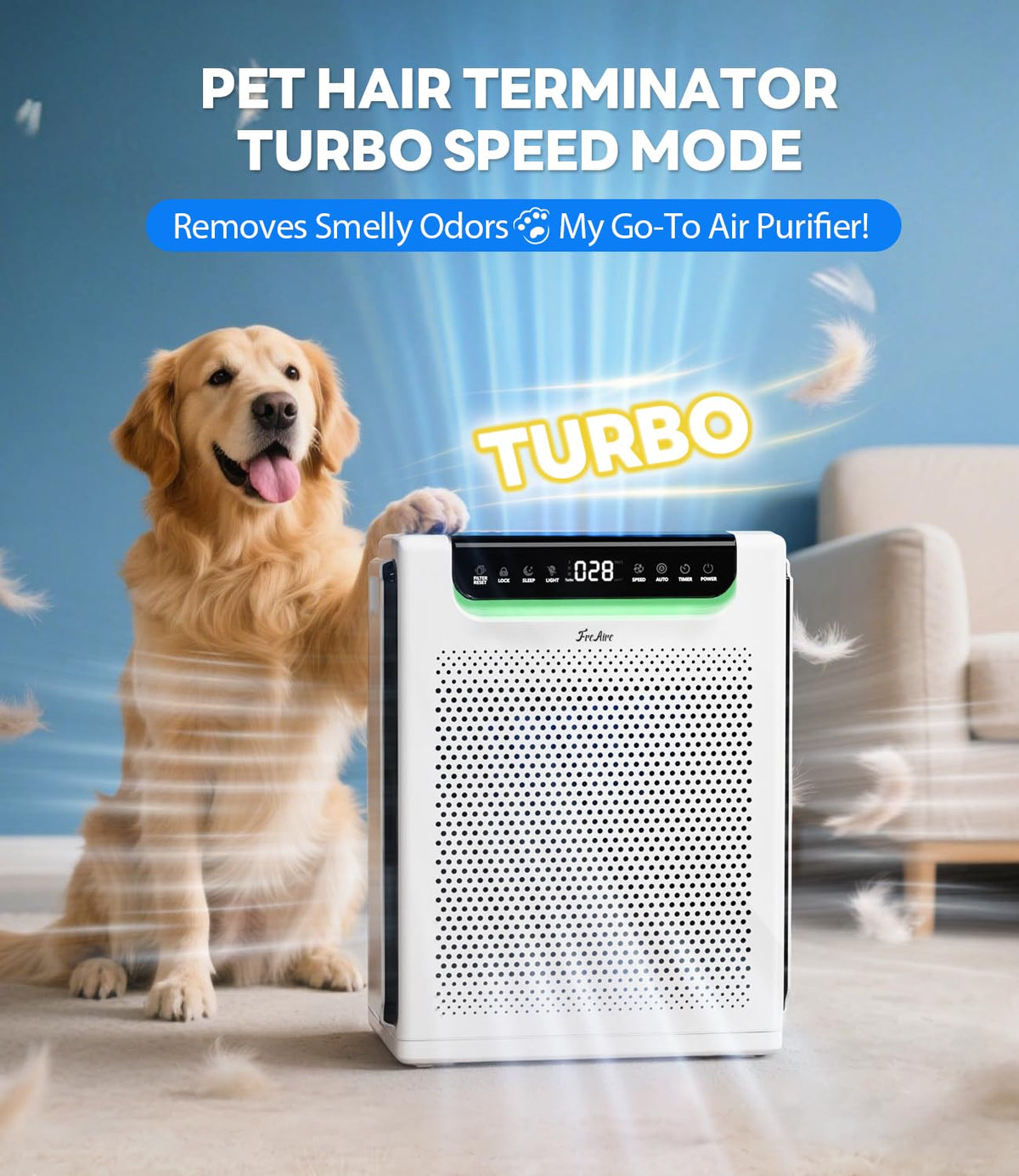 Air Purifiers for Home Large Room, Up to 2600Ft² with HEPA Washable Filters