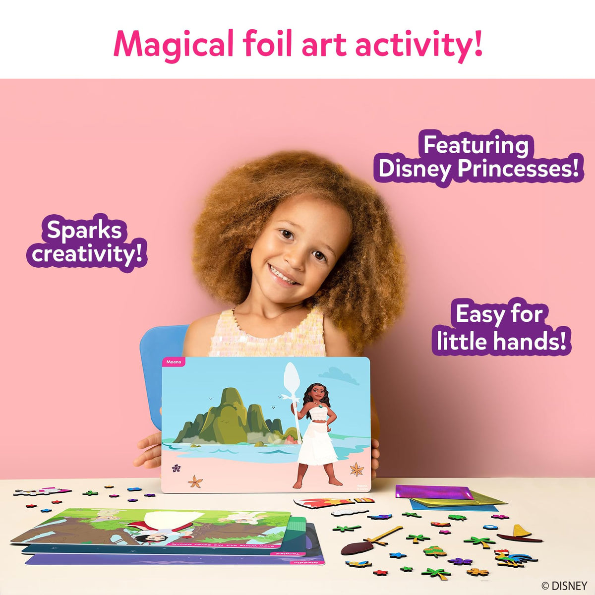 Skillmatics Foil Fun Disney Princess, Foil Art & Craft Kit, Gift for Kids