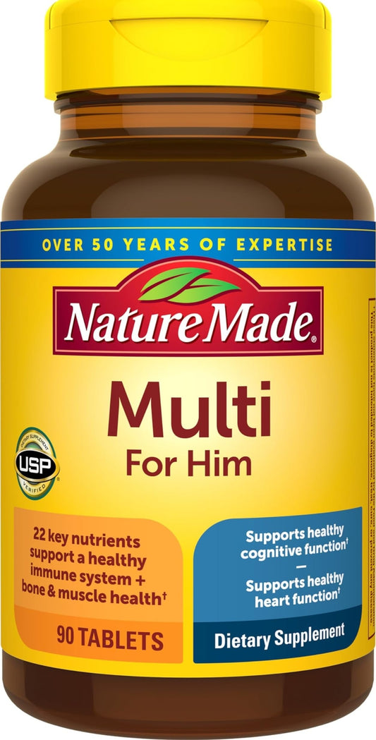 Nature Made Multivitamin for Him, Mens Multivitamin, 90 Tablets