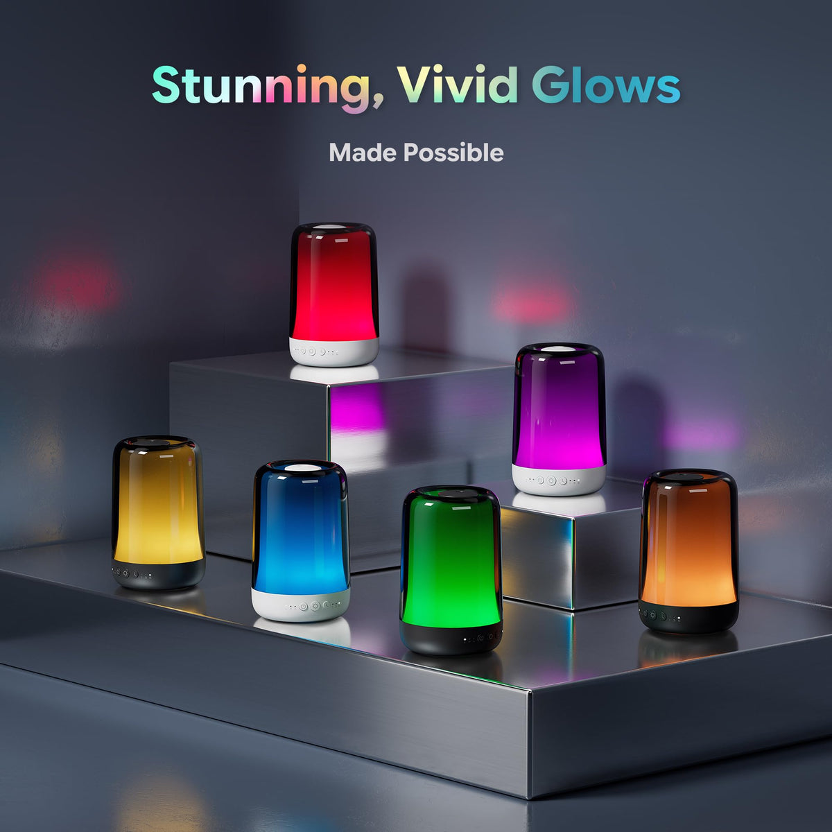 Airversa RDG Waterless Oil Diffuser with Rainbow Light, Black Starter Kit