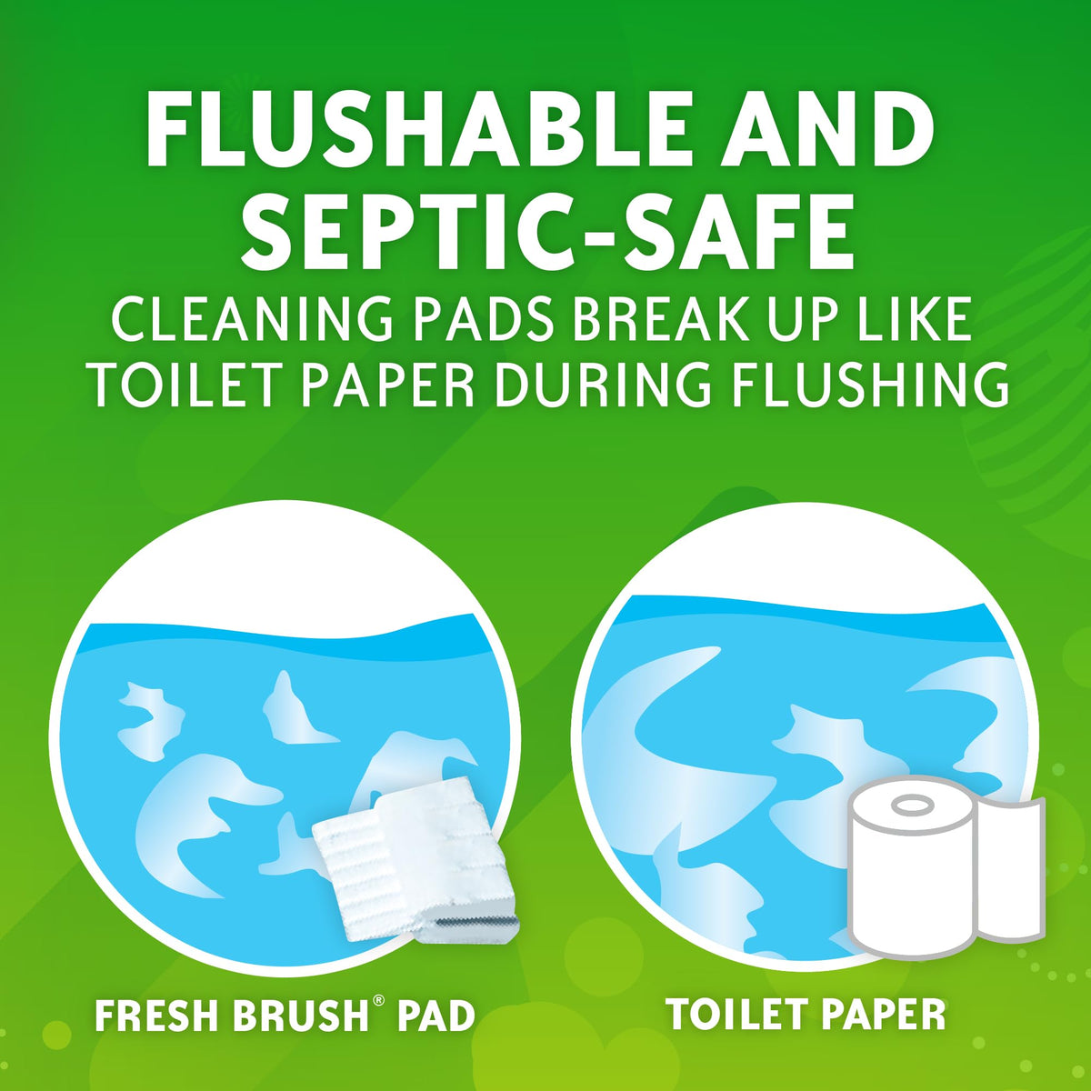 Scrubbing Bubbles Flushable Toilet Wand Refills, Fresh Brush Toilet Cleaner Refill Pads, Cleans Limescale & Fights Odors, Citrus Scent, 20 Count, Pack of 1