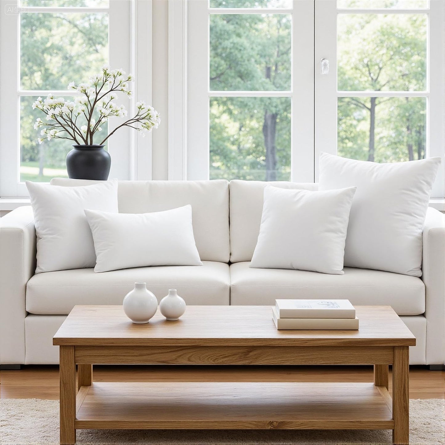 MIULEE 12x20 Pillow Insert, Throw Pillow for Couch Sofa Bed