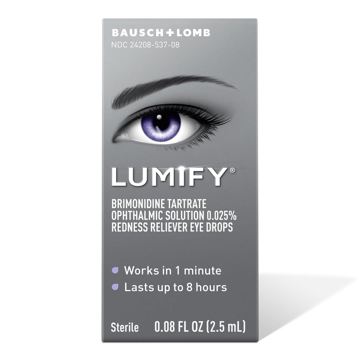 Lumify Redness Relief Eye Drops, Whiter & Brighter Looking Eyes, 0.08 oz