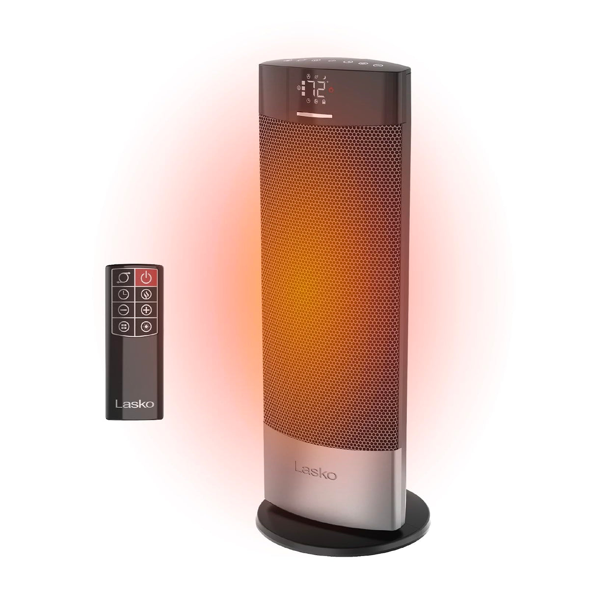 Lasko 18" Ellipse Ceramic Tower Space Heater - Remote - Black - CT18950