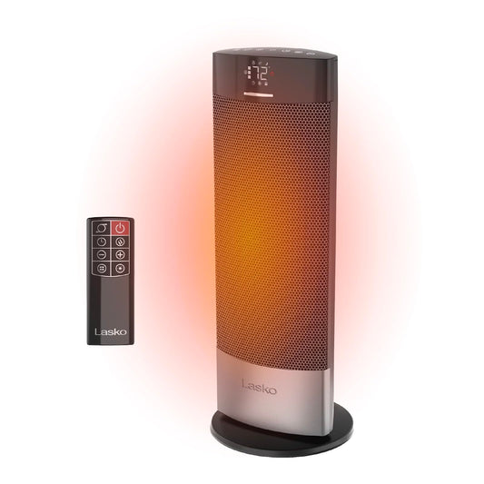 Lasko 18" Ellipse Ceramic Tower Space Heater - Remote - Black - CT18950