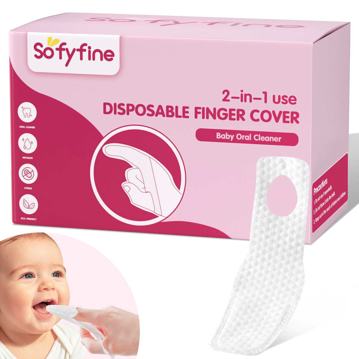 SOFYFINE Baby Tongue Cleaner for Infants, Cleaning Newborn’s Mouth and Gums