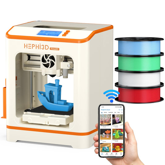 Hephi3d TINA2C 3D Printer for Beginners & Kids with Filament Starter Kit