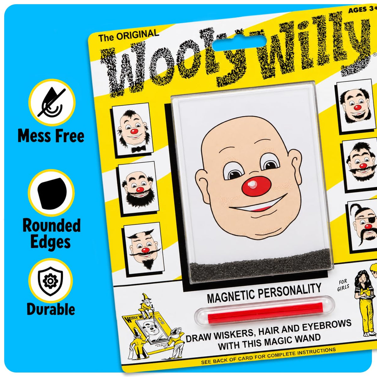 Wooly Willy Original, Favorite Retro Toys for Boys & Girls - 3 4 5 6 7 8 Year Old Boy Birthday Gifts - Toys for 4 Year Old Boy - Car Travel Road Kids Game - Travel Essentials Games for Ages 3+